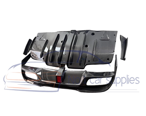 Difusor de parachoques trasero de fibra de carbono estilo IMP con recortes de escape para W205 C63 condición nueva pieza de automóvil - Product Image 2