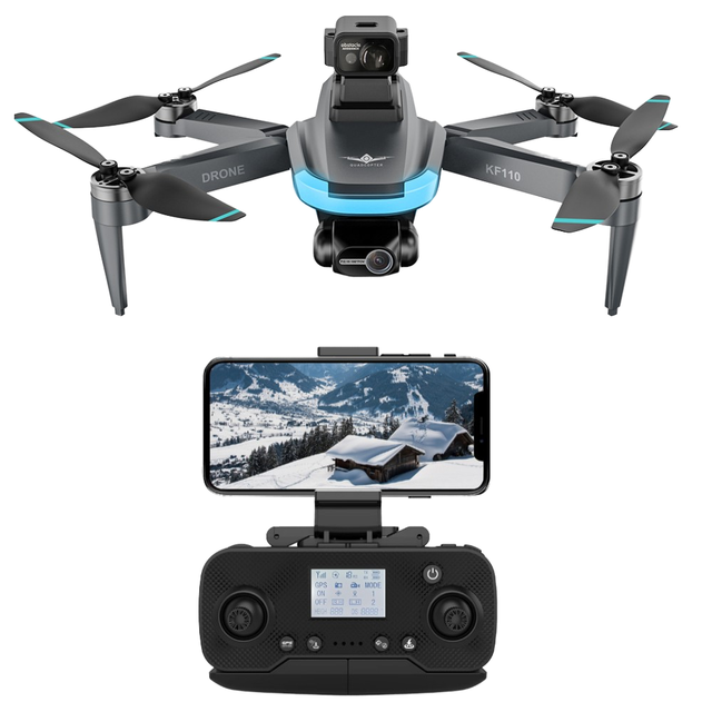GPS Beginner 2-Axis Gimbal 4K HD Camera Dual Camera EIS Stabilization Obstacle Avoidance Foldable Brushless RC Quadcopter Remote