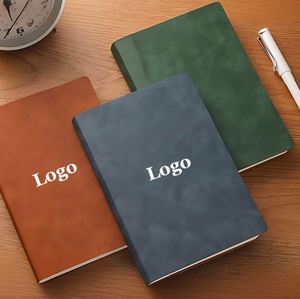 Carnet personnalisé en cuir A5 avec logo, couverture rigide, écologique, petit carnet en cuir pour la papeterie - Product Image 1