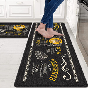 แผ่นรองพื้นครัว PVC รูปทรงสี่เหลี่ยมผืนผ้า กันน้ำ ซักได้ ลดความเมื่อยล้า ลายแปลกใหม่ สำหรับใช้ในบ้าน - Product Image 5