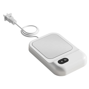 Posavasos calefactor simple, rectangular, de plástico, con enchufe, diseño mecánico minimalista, para calentar café y leche en casa. - Product Image 1