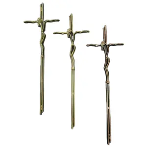 Metal funeral casket accessories coffin crucifix D096 jesus and christ in funeral supplier