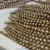 Collier de perles naturelles en gros, perles de forme ronde de couleur variée, chaîne de perles naturelles de 9-14 mm pour la fabrication de bijoux, 40 cm