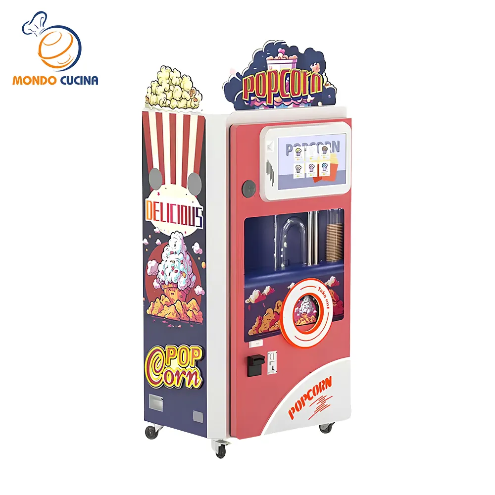 Popular Fast Food Cinema Shopping Mall Popcorn Vending Machines Automatic Snacks Popcorn Vending Machine