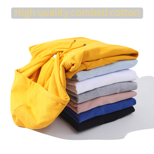 Sudadera con Capucha Bordada de Invierno para Hombre, 100% Algodón, Cómoda, de Color Sólido, Tejido de Rizo, Personalizable, de Alta Calidad - Product Image 3