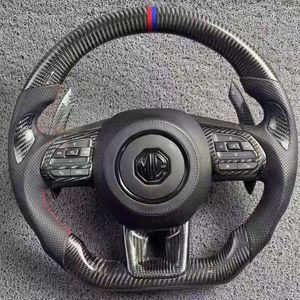Volant de voiture en fibre de carbone pour MG5 MG6 Pro <span class=keywords><strong>MG</strong></span> GT <span class=keywords><strong>MG</strong></span> ZS avec cuir rouge et double marqueur rouge - Product Image 6