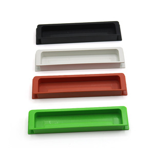 Hidden Handle Rectangle ABS Cabinet Drawer Pull Minimalist Design Easy Installation Furniture Accessory - Product Image 1