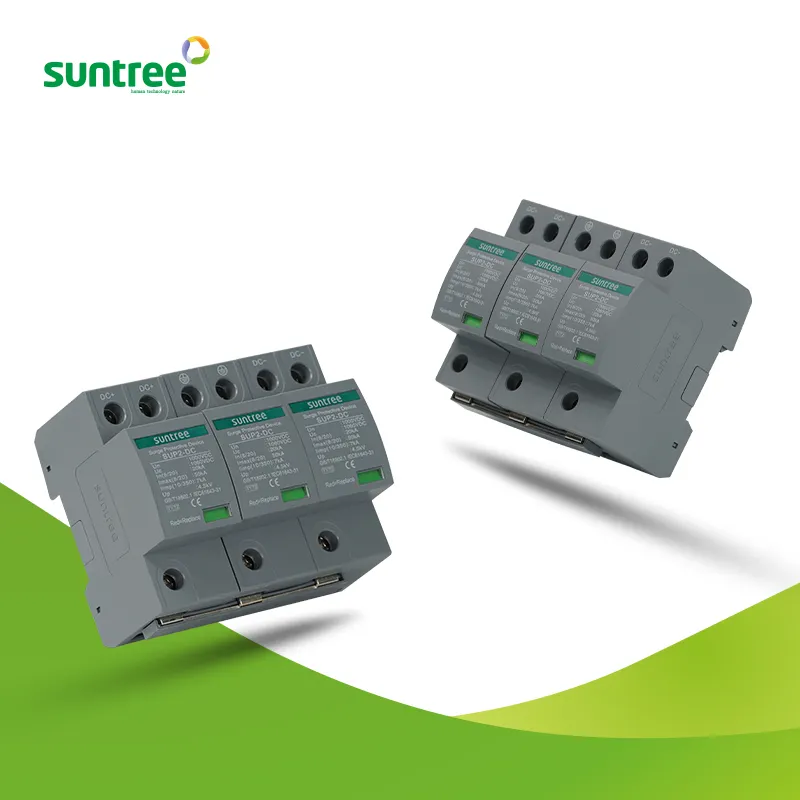 Solar Pv Spd CE TUV IEC Certification Surge Protector Device Type 1 And Type 2 Dc Solar Pv Spd 500V 1000V