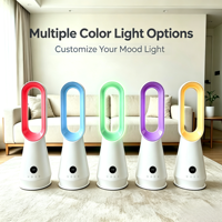 Ventilateur de table intelligent sans pales avec lumière LED 7 couleurs et filtre magnétique – Ventilateurs électriques pour la maison