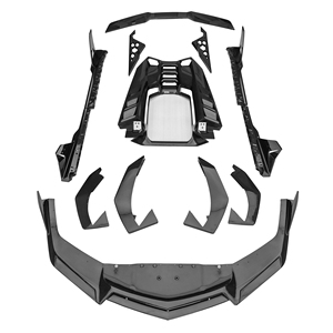 Kit de carrosserie de conversion en fibre de carbone sèche style Duke pour Lamborghini Revuelto : cache-moteur, pare-chocs, diffuseur, spoiler, jupes latérales - Product Image 1