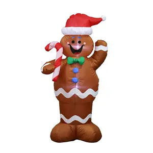 Giáng sinh Inflatable mô hình trang trí sân vườn 1.5m Gingerbread người đàn ông mô hình bơm hơi