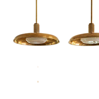 Plafonnier LED E26 silencieux à hauteur réglable, style français, rétro américain, pour chambre, salle à manger, vestiaire, suspension en fer doré