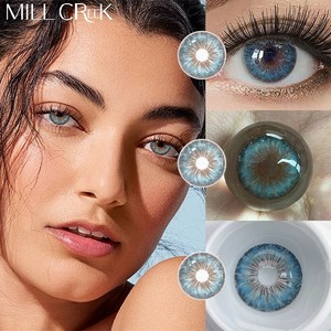 คอนแทคเลนส์สีขายส่ง Cleopatra 2.0 สีฟ้า สีเขียว สีเทา สีน้ำตาล และสีฟ้าซีรีส์สกายบลู คละสี รับผลิตแบรนด์ส่วนตัว พร้อมส่ง ขนาด 14.2 มม. แบบ OEM - Product Image 6