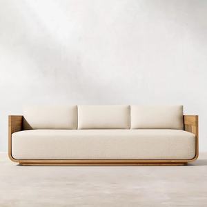 Set Divano da Esterno in <span class=keywords><strong>Legno</strong></span> Teak Moderno - Impermeabile, Protezione UV, Durevole per <span class=keywords><strong>Giardino</strong></span>, Cortile, Soggiorno e Patio - Product Image 2
