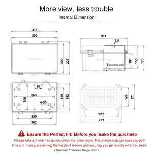 Qilipsu 300x200x170mm màu xám ngoài trời mạng Router hộp, IP67 không thấm nước điện tủ điều khiển NEMA 3R Tiện Ích bao vây - Product Image 6