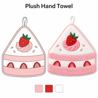 Serviette de toilette en peluche gâteau aux fraises pas chère, serviette de toilette en peluche gâteau aux fraises personnalisée, serviette de toilette en peluche gâteau aux fraises en gros