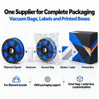 Sacs d'emballage sous vide personnalisés pour filament d'imprimante 3D, pochettes étanches en PA/PE pour bobines de 1 kg (PLA, PETG, ABS, TPU) – Vente en gros