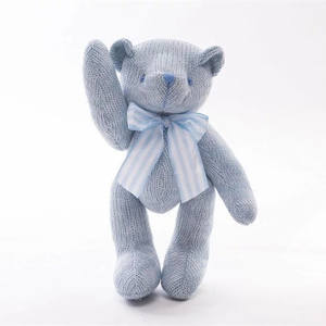Cadeau d'anniversaire pour enfants Crochet joint ours en peluche poupée arc ours jouet tricoté animaux en peluche et jouets en peluche - Product Image 3