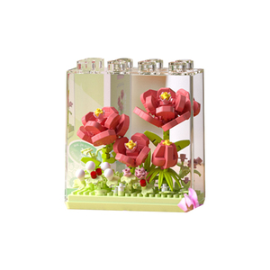 بناء كتل زهور القرنفل عباد الشمس جاردينيا كاميليا مع مجموعات مكعبات بناء تصنعها بنفسك ألعاب الأطفال - Product Image 5