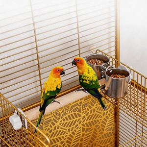 Grande cage à oiseaux en métal avec 3 étages et design anti-évasion pour les cockatoos, les agapornis et les perruches - Product Image 4