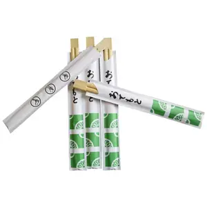 Natural Bamboo Chopstick Custom Design Bamboo Paper Wrapped Chopsticks