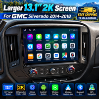 Radio Stereo Mobil Android Kontrol Setir 13.1 Inci Untuk Chevrolet Silverado GMC Sierra 2014-2018 Sistem Audio Kendaraan