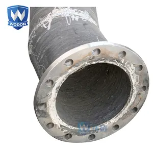 Wodon CCO wear resistant pipe with flange for coal power and steel plant