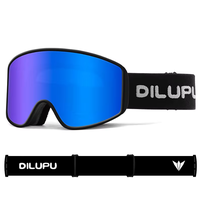 Lunettes de ski en gros : Meilleures lunettes de ski miroir anti-buée personnalisées, magnétiques, élégantes, pour le ski sur neige, double couche