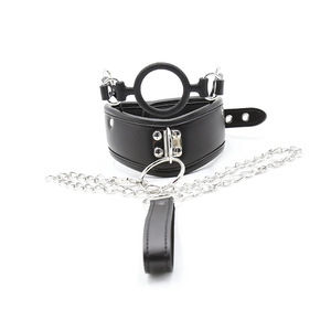 Produits pour adultes SM, muselière en cuir pour bondage, laisse, laisse pour chien, jouets sexuels pour couples - Product Image 2