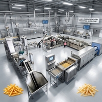 Línea de Producción de Papas Fritas con Cinta Transportadora Automática para Clasificación de Patatas y Eliminación de Defectos, Producto Congelado de Calidad Consistente
