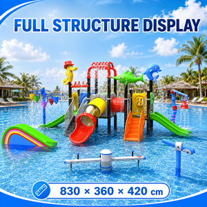 Équipement de <span class=keywords><strong>parc</strong></span> <span class=keywords><strong>aquatique</strong></span> pour enfants, directement de l'usine, toboggan de terrain de jeux extérieur <span class=keywords><strong>avec</strong></span> jouets à jets d'eau - Product Image 5