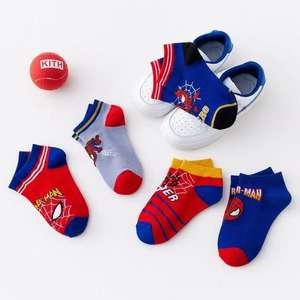 Boys' &amp; Girls' Cartoon <strong>Spiderman</strong> Anime Summer Ankle <strong>Socks</strong>-Comfortable Breathable Jacquard Standard Thickness Baby Student <strong>Socks</strong> - Product Image 4