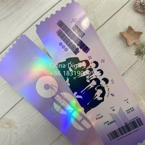 Billets K-pop personnalisés holographiques imprimés recto-verso pour événements, souvenirs et concerts du World <span class=keywords><strong>Tour</strong></span> 2026 – Vente en gros - Product Image 2