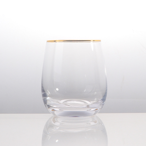 <span class=keywords><strong>Verre</strong></span> <span class=keywords><strong>à</strong></span> <span class=keywords><strong>vin</strong></span> sans pied au design minimaliste et forme incurvée, bord doré, logo personnalisé, capacité 600 ml, écologique, compatible lave-vaisselle - Product Image 5