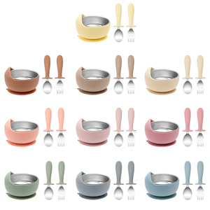 Stravagante Set di utensili per lumache in acciaio inossidabile 304 Silicone per alimenti senza BPA lavapiatti divertenti per imparare stoviglie - Product Image 1