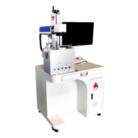 Équipement professionnel de gravure au laser à fibre de bureau 20W 30W 50W pour métal, acier inoxydable, aluminium, numéro de série, code de date
