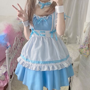 ชุดเมดอนิเมะญี่ปุ่น ชุดโลลิต้าสำหรับผู้หญิง สีชมพู พร้อมโบว์และระบาย สำหรับคอสเพลย์ - Product Image 3
