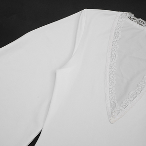 Viviblook D26DS272 Robe moulante courte à manches longues en dentelle unie décontractée pour femme, nouvelle collection automne - Product Image 6