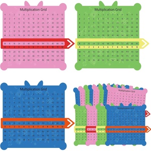 บัตรคณิตศาสตร์ตารางคูณ<span class=keywords><strong>พ</strong></span>ร้อมหน้าต่างของผู้ชมสำหรับอุปกรณ์การเรียนการสอนในชั้นเรียนของเด็ก (สีชม<span class=keywords><strong>พ</strong></span>ูสีเขียวสีฟ้า) - Product Image 1