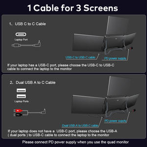 Écran triple USB C S980 pour ordinateur portable 15,3 pouces, sRGB 100% IPS grand écran portable, vente directe d'usine et vente chaude - Product Image 4
