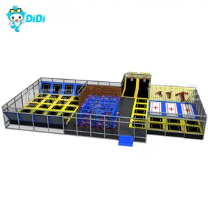 Indoor Trampoline Basketball Playground Trampoline Park With Custom Size Made From PVC And Plastic Playground Material