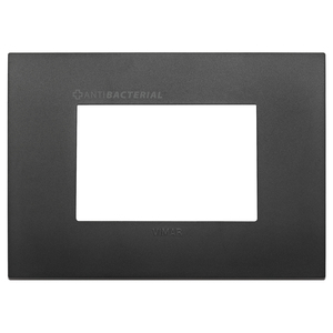 Vimar Antibacterial Black Wall <b>Plate</b> 12.2x9cm <b>Switch</b> Cover - Product Image 1