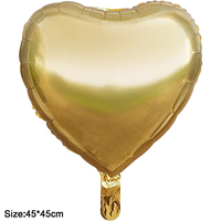 Grand ensemble de ballons en aluminium en forme de cœur à pois de 18 pouces pour décorations de fête d'anniversaire, de mariage et de Saint-Valentin