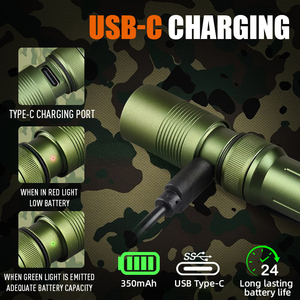 A11 cho trường hợp khẩn cấp xách tay nhôm không thấm nước cao Lumen có thể sạc lại Loại-C dài phạm vi tactaic <span class=keywords><strong>Torch</strong></span> EDC Mini Đèn Pin - Product Image 3