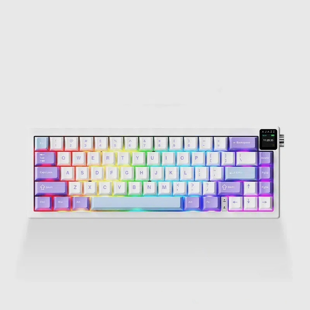 AJAZZ AK650 3 Mode Wireless Mechanical Keyboard With Display RGB Customized Hot Swappable Hifi Switch for E-sport or Office