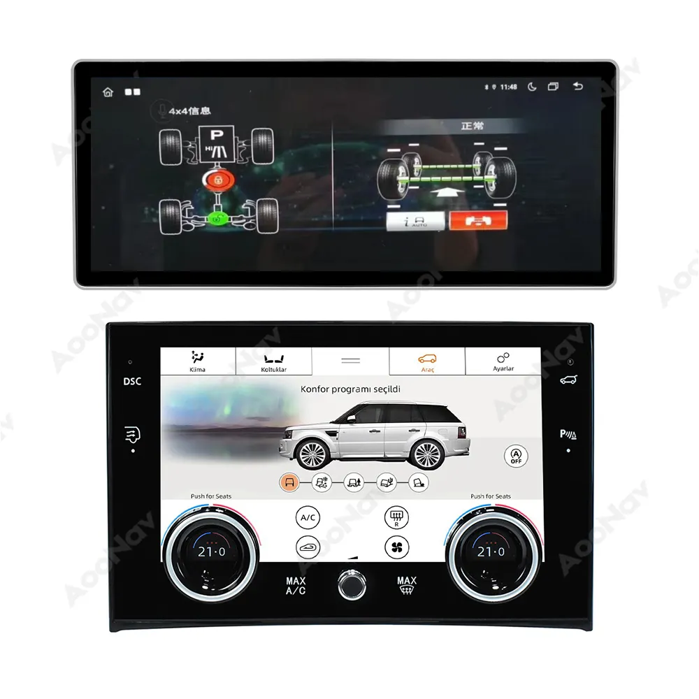 Radio mobil Android 12 layar sentuh Panel AC 12.3 inci untuk Range Rover Vogue L322 V8 2002-2012 pemutar Multimedia GPS 4G Carplay