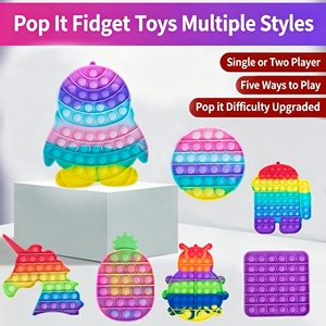 Outil anti-stress en silicone Rainbow Press-and-Play, clavier et tapis de pression pour les doigts, pour l'élimination des tensions liées à la souris, adapté aux 4-15 ans, améliore la concentration - Product Image 2