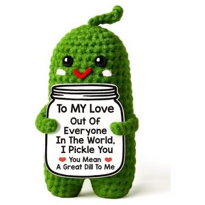 ของขวัญวันครบรอบแต่งงานสุดโรแมนติกสำหรับวันวาเลนไทน์  ของขวัญแทนใจเพื่อการให้กำลังใจเชิงบวก  ผักกาดหอมถักโครเชต์ทำมือ - Product Image 1