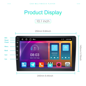 (Chứng khoán Mỹ/EU) Đầu CD/DVD ô tô Android Podofo 7/9/10 inch, 2+64GB, CarPlay không dây, Android Auto, Autoradio, GPS, WiFi, BT, FM, RDS, hàng chính hãng - Product Image 5