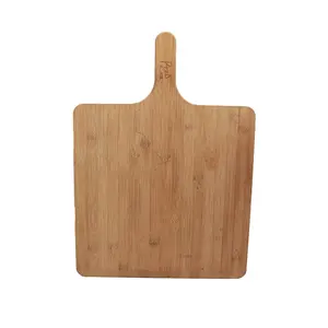 定制尺寸的高级木制托盘，带手柄天然竹制比萨饼切菜板上菜托盘